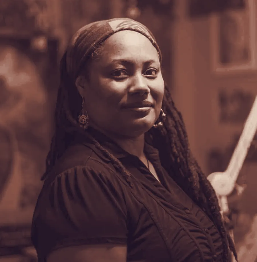 Portrait of Dr. Candace Nadine Breen in her art studio